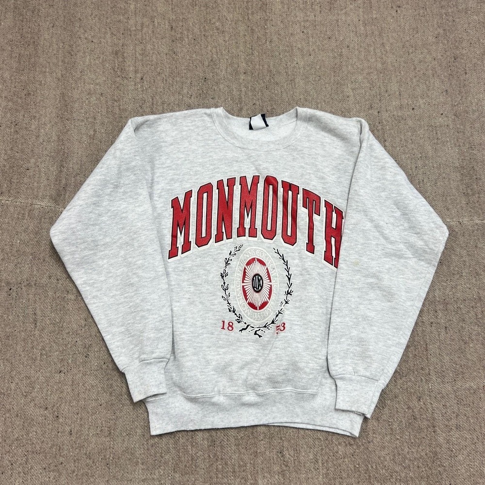 Vintage Monmouth College Sweatshirt Mens Medium‎ Gray 1990s Jansport